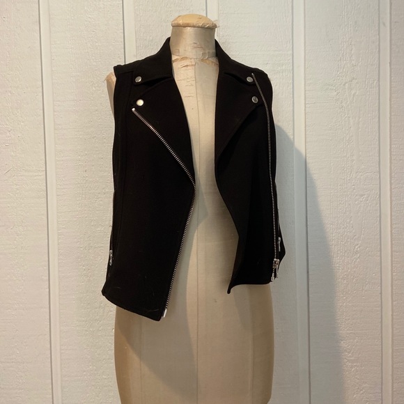 Aritzia Wilfred Black Moto Vest - Picture 2 of 5
